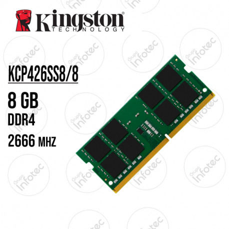 MEMORIA SODIMM DDR4 8GB 2666 KINGSTON KCP426SS8|8